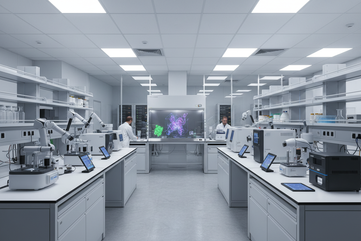 Модерна лаборатория с високотехнологични продукти
